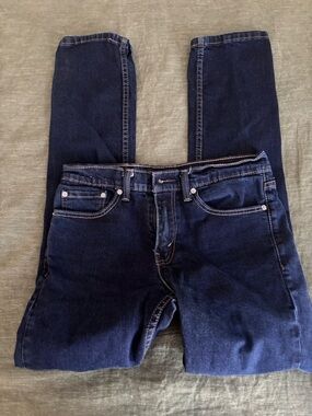 Levi’s Men's Dark Blue Denim Jeans - Classic Straight Fit